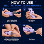 Electric Pedicure Foot File Callus Remover – Rechargeable Foot Care Tool