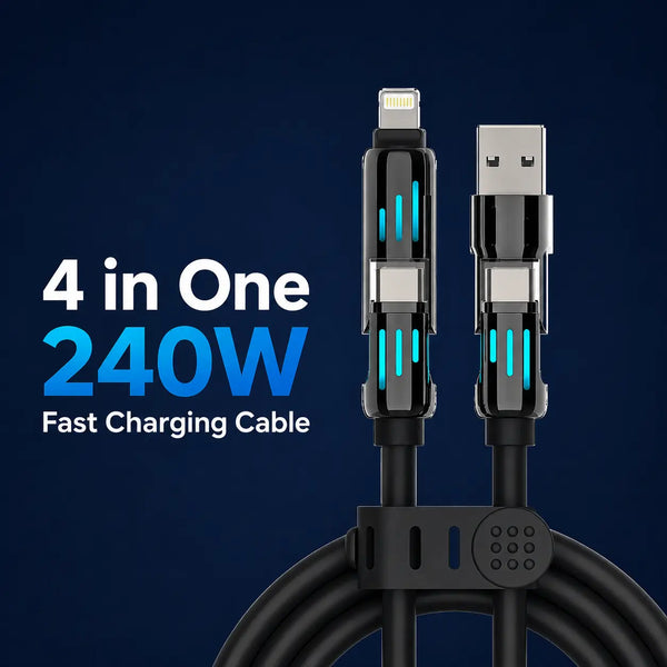 mFish 240W Ultra-Fast 4-in-1 Universal Charging Cable
